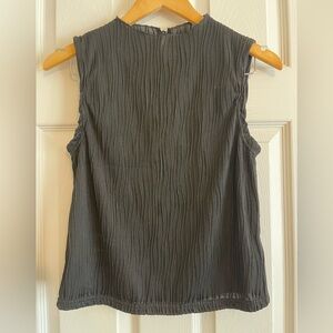 Dazy Sleeveless Textured Black Top Size Medium